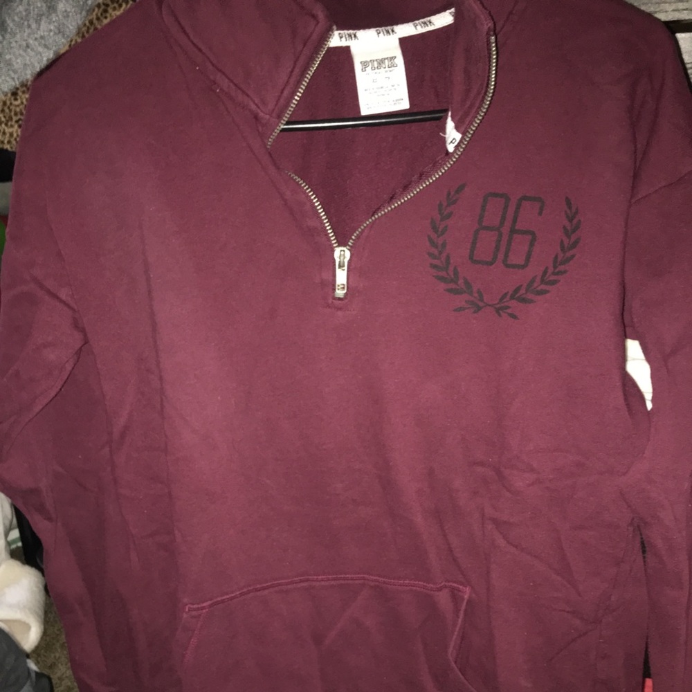 Victorias secret pink quarter zip